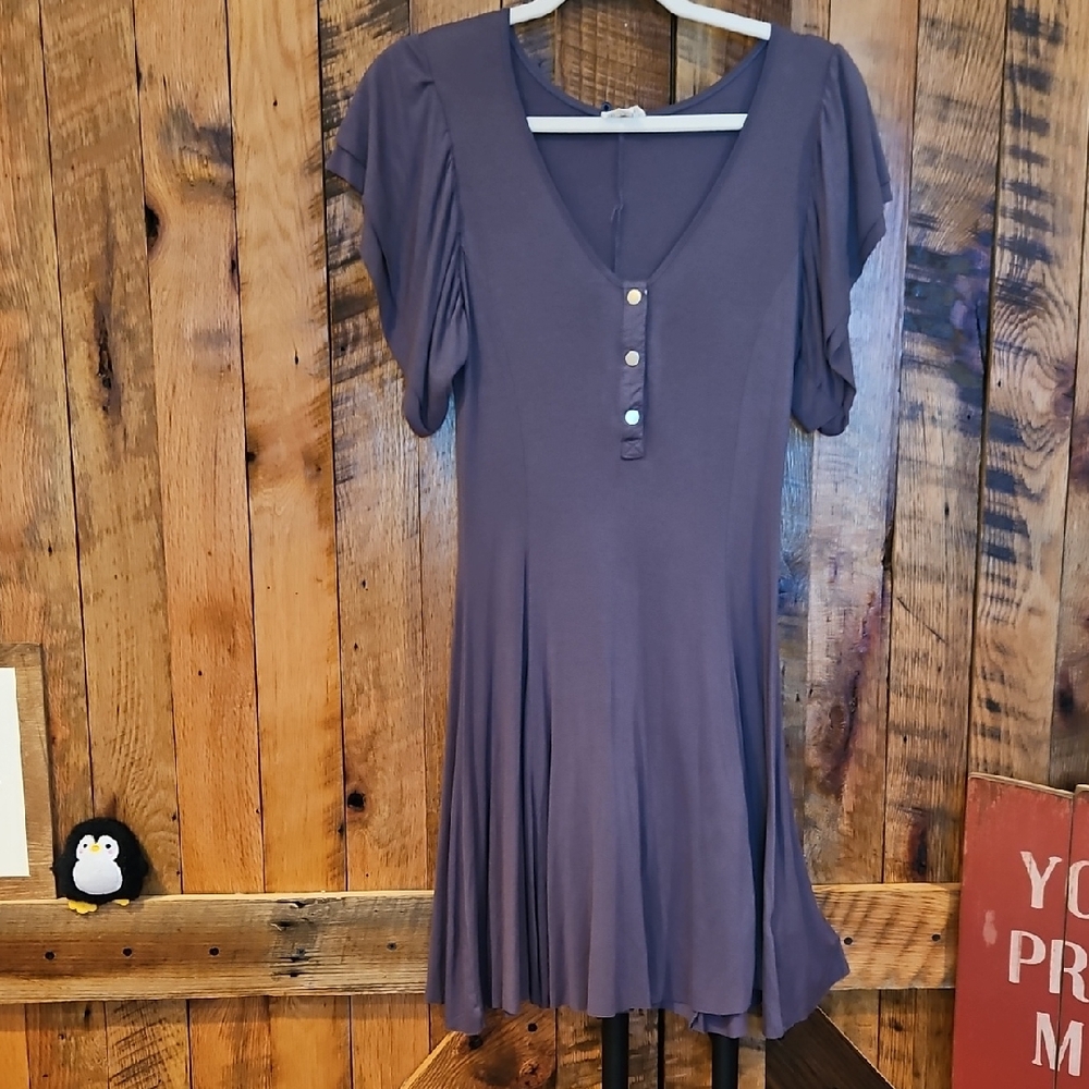250 POL Women's Gray Midi Dress